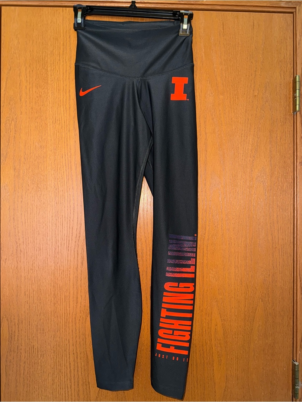 Nike Black Leggings with Orange Illinois Graphics